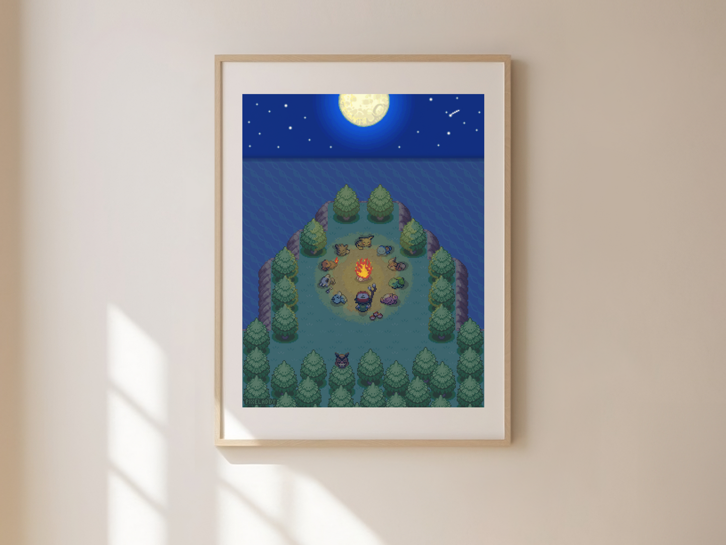 Cozy Night Campfire Print