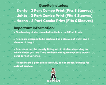 3-Part Binder Prints (Gen 1-3 Bundle)